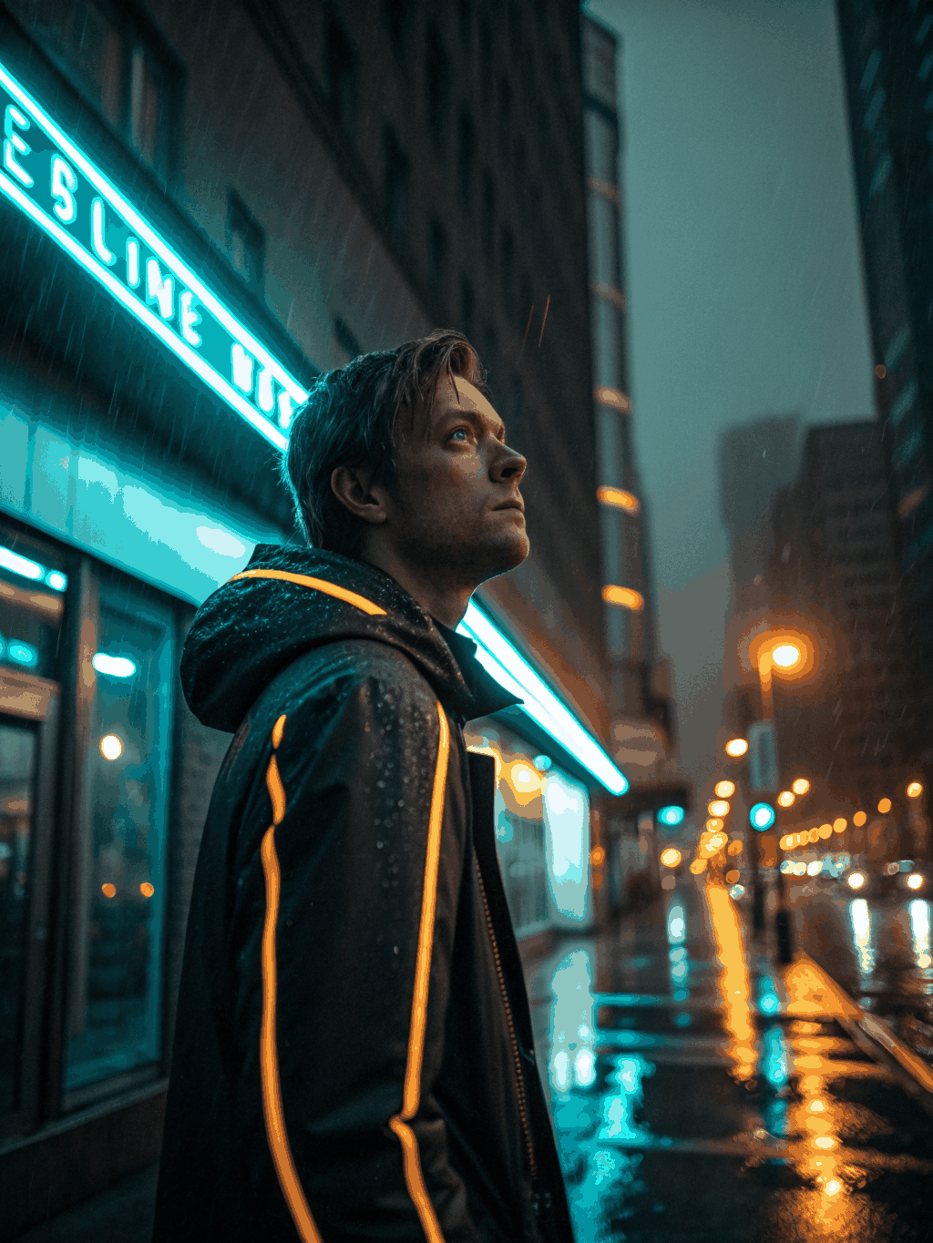 Jordan Rivers in an intense action sequence for television